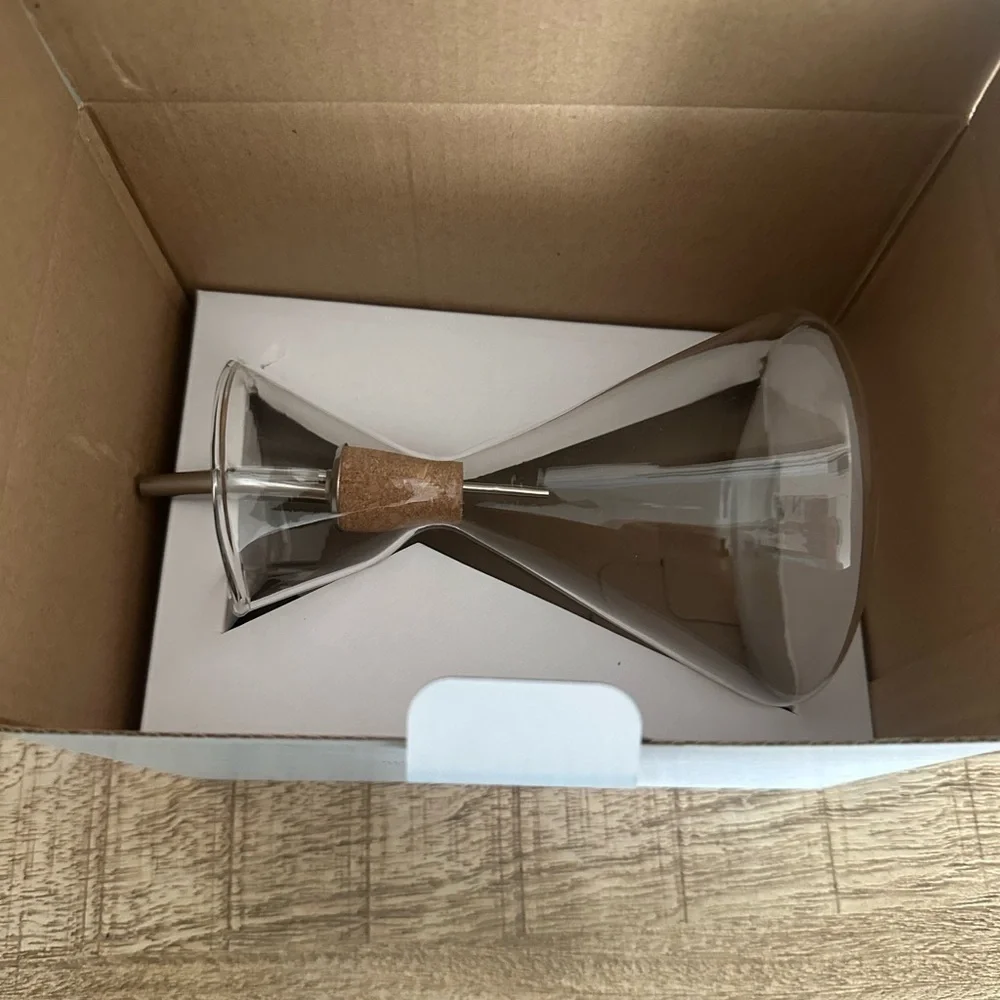 SIN Fauna Glass Oil Cruet | Handblown Hourglass Design